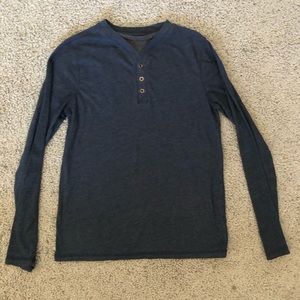 FLASH SALE Navy Blue Long Sleeve Button Down Shirt